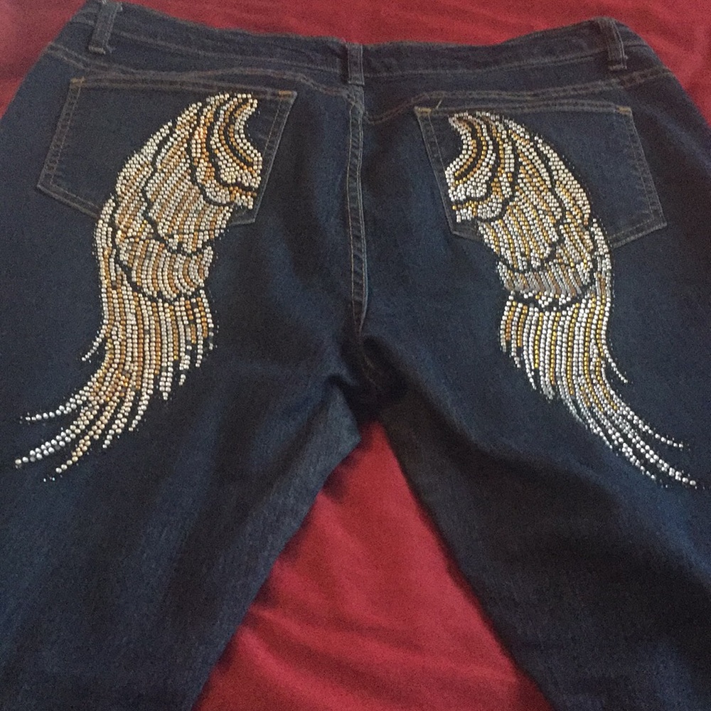 Beaded back jeans